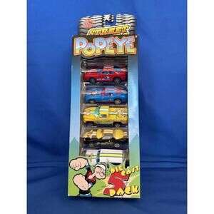 Popeye & Friends 1999 Racing Champions Street Wheels 1:64 Die Cast Car 5-Pack